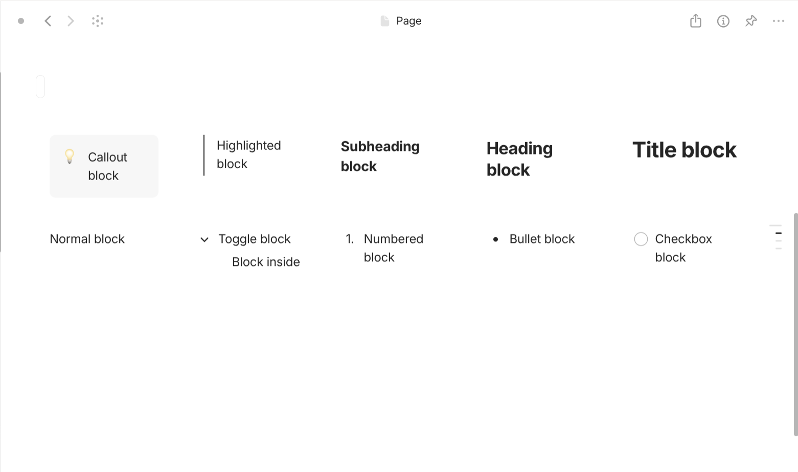 Anytype's Text block
