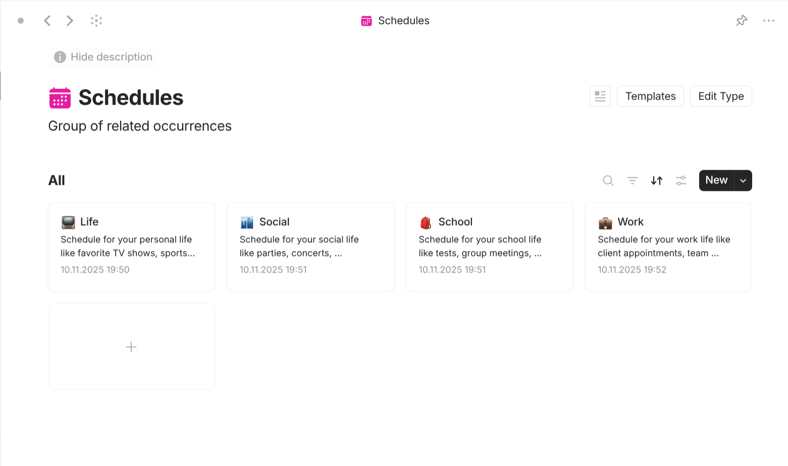 Anytype's Calendar-based objects use case