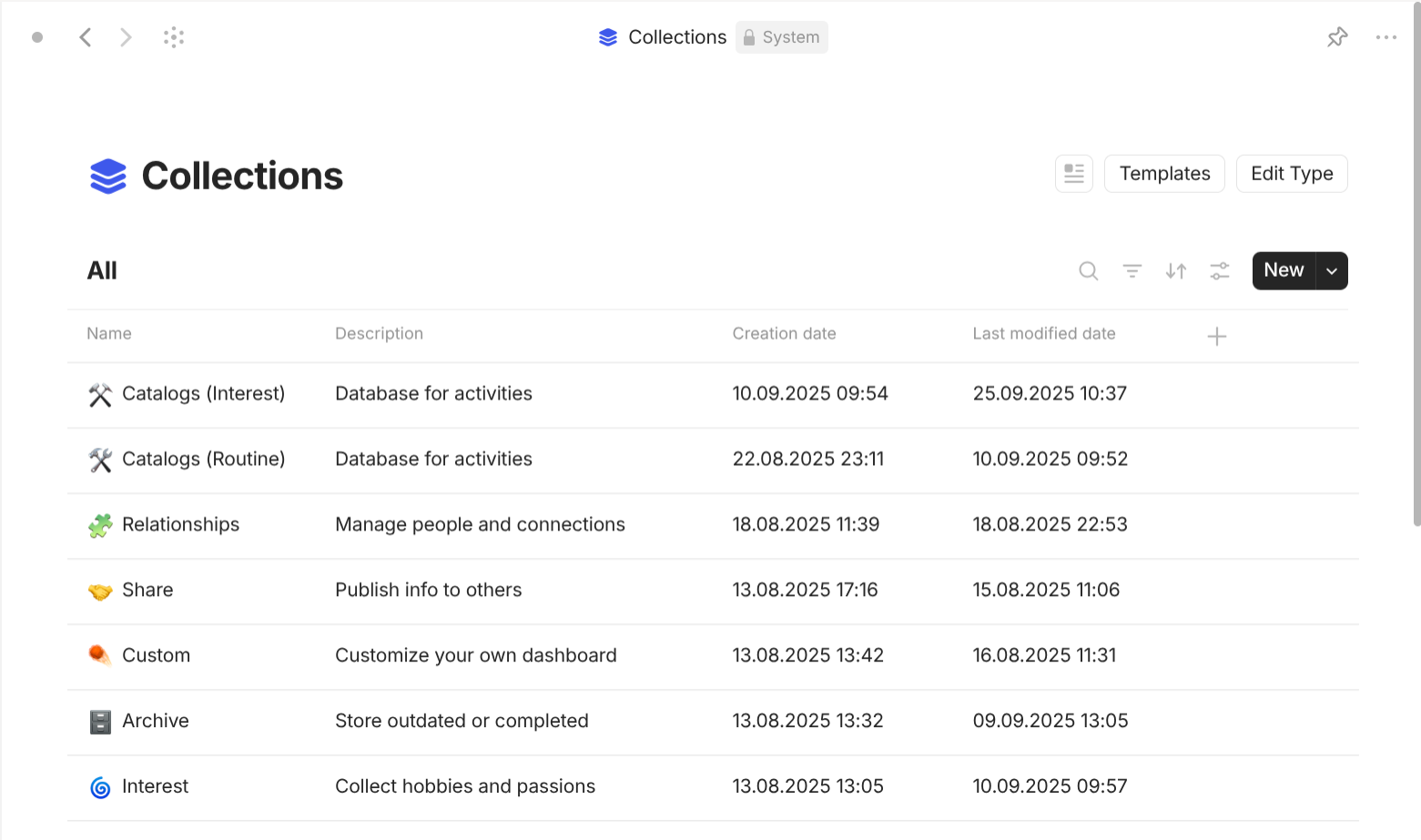 Anytype's Collection type