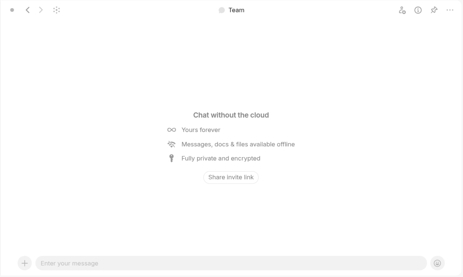 Anytype's Conversation interface
