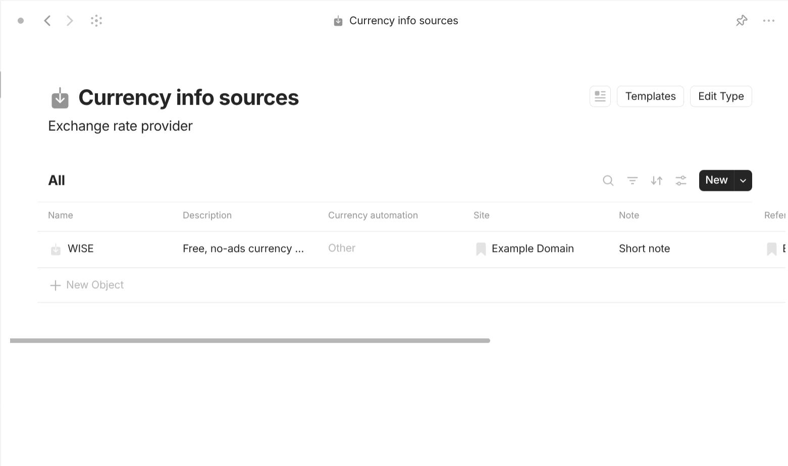 Anytype's Finance-based objects use case