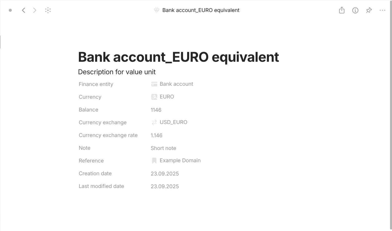 Anytype's Finance-based objects use case