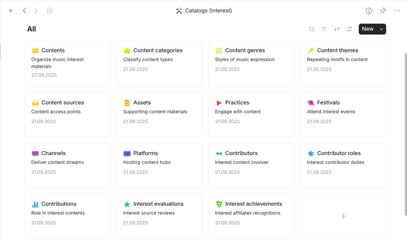 Anytype's Interest-based objects use case