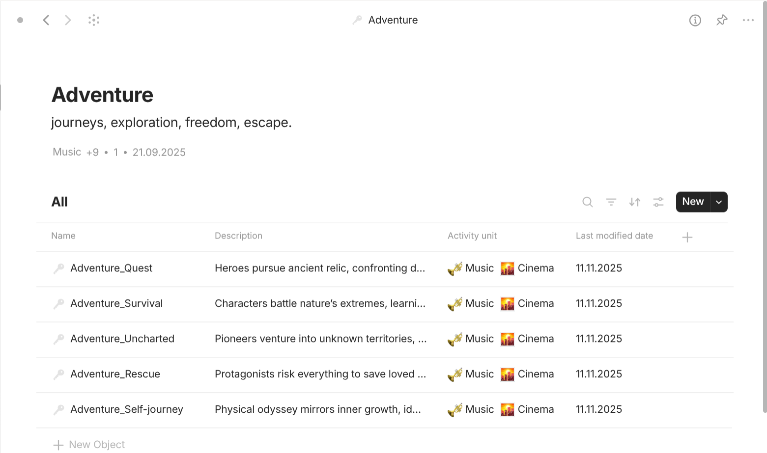 Anytype's Interest-based objects use case