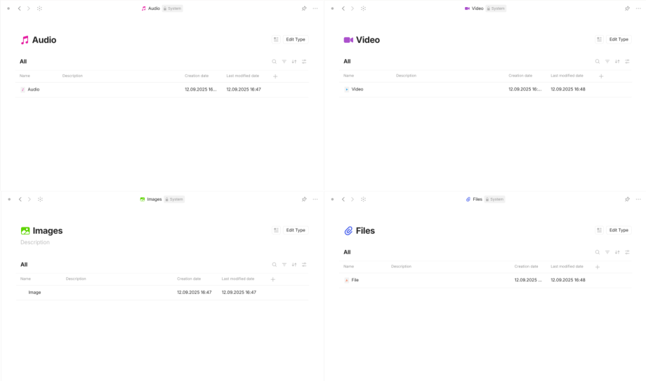 Anytype's Media type