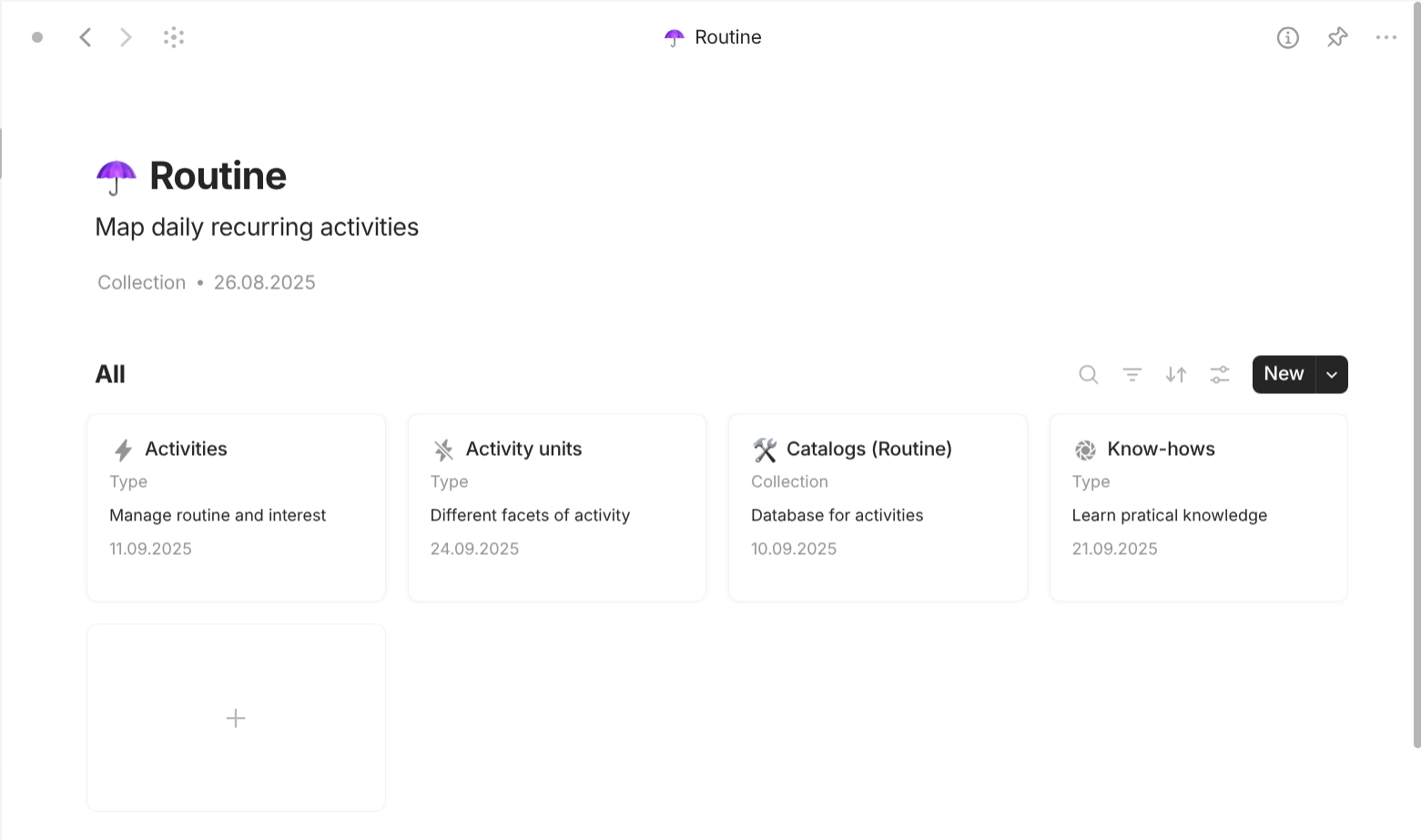 Anytype's Routine-based objects use case