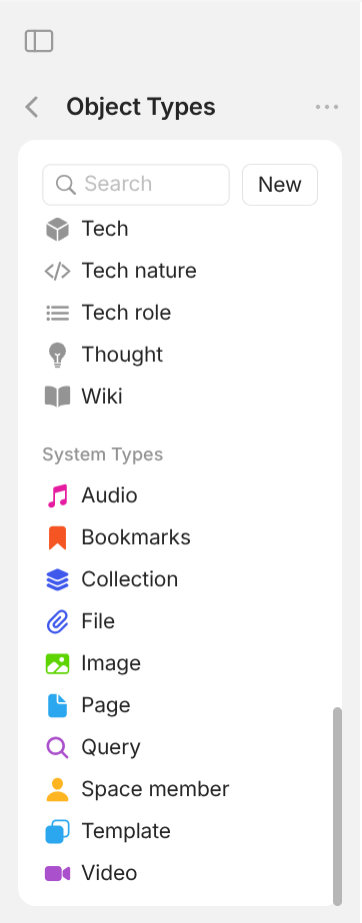 Anytype's System type